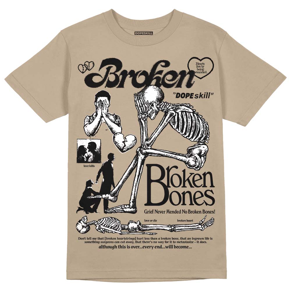 Latte 1s superstreetwear Medium Brown T-shirt Broken Bones Graphic