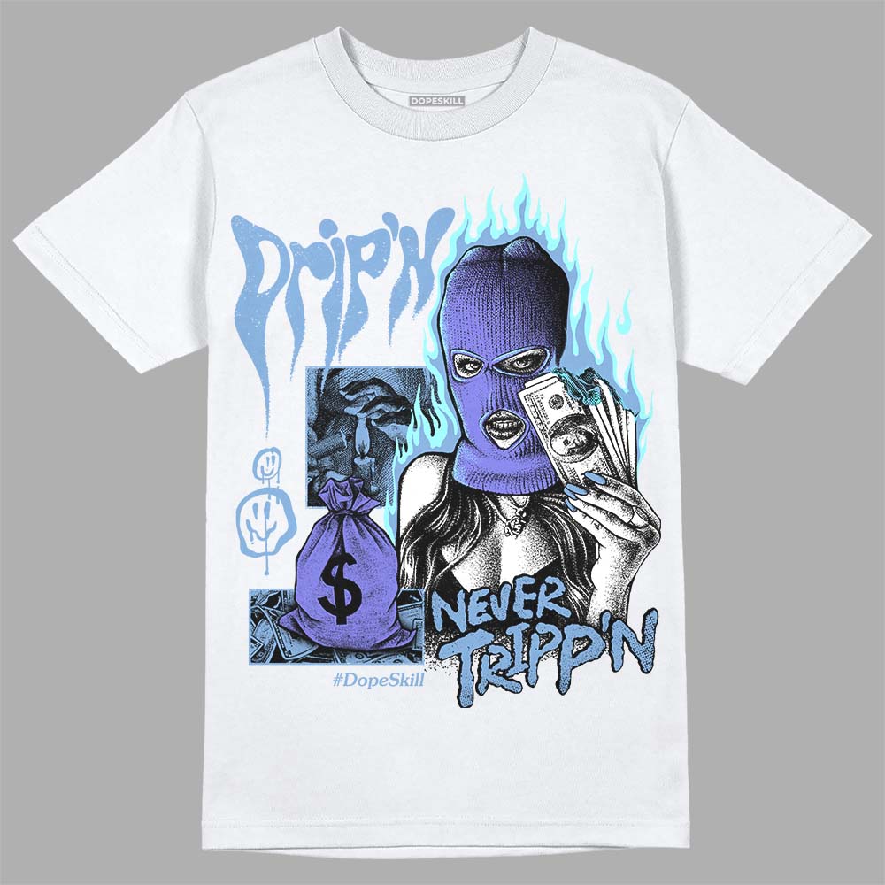 University Blue Collection superstreetwear T-Shirt Drip'n Never Tripp'n Graphic