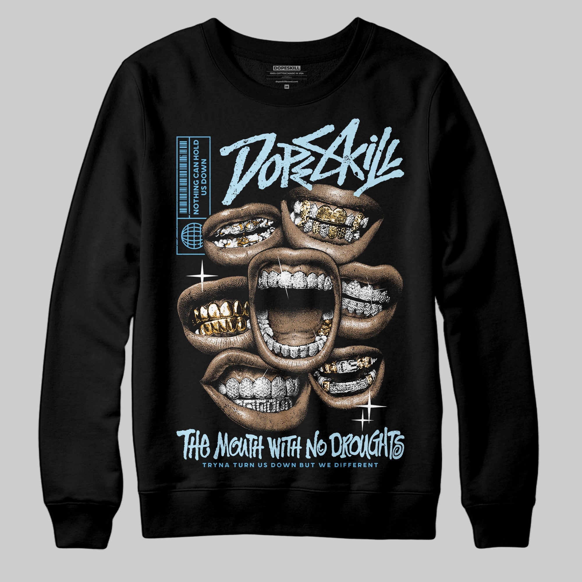 Legend Blue 11s superstreetwear Sweatshirt The Mouth With No Droughts Graphic
