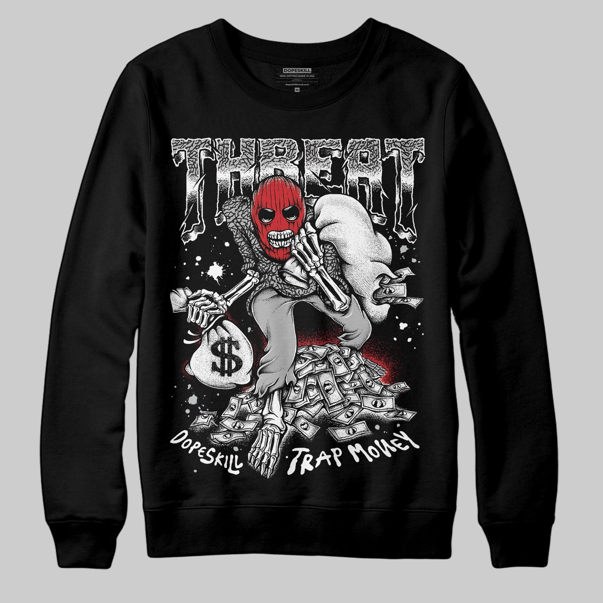 Black Cement 3s superstreetwear Sweatshirt Threat Graphic