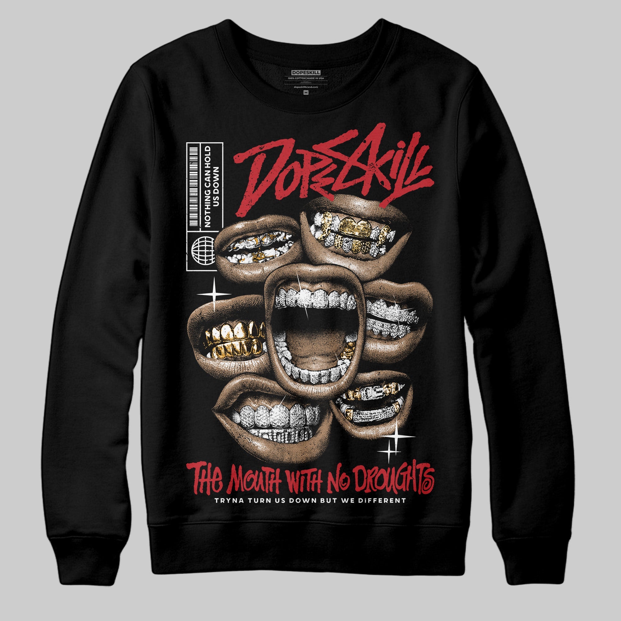 Bred 11s superstreetwear Sweatshirt The Mouth With No Droughts Graphic