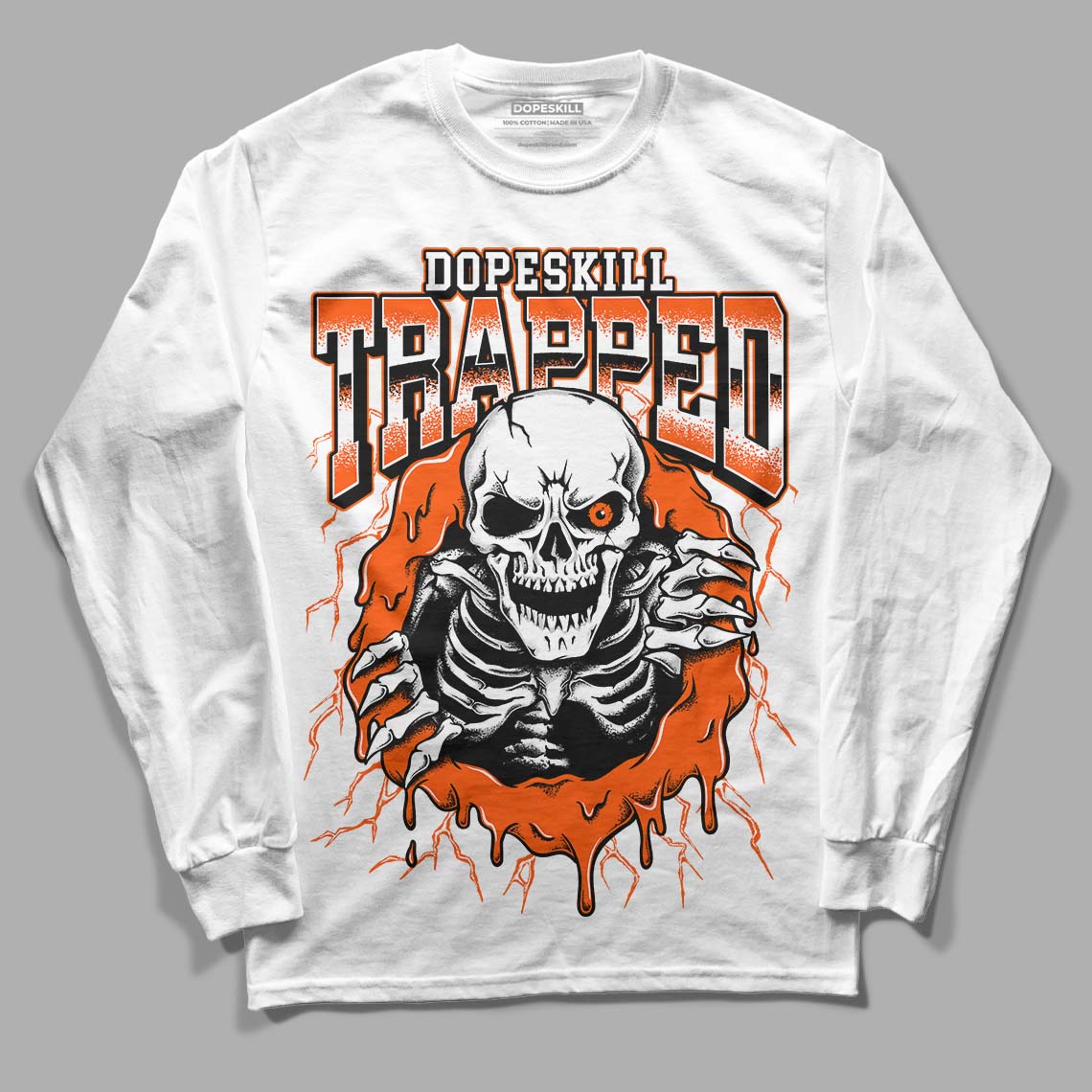 Orange Milk superstreetwear Long Sleeve T-Shirt Trapped Halloween Graphic