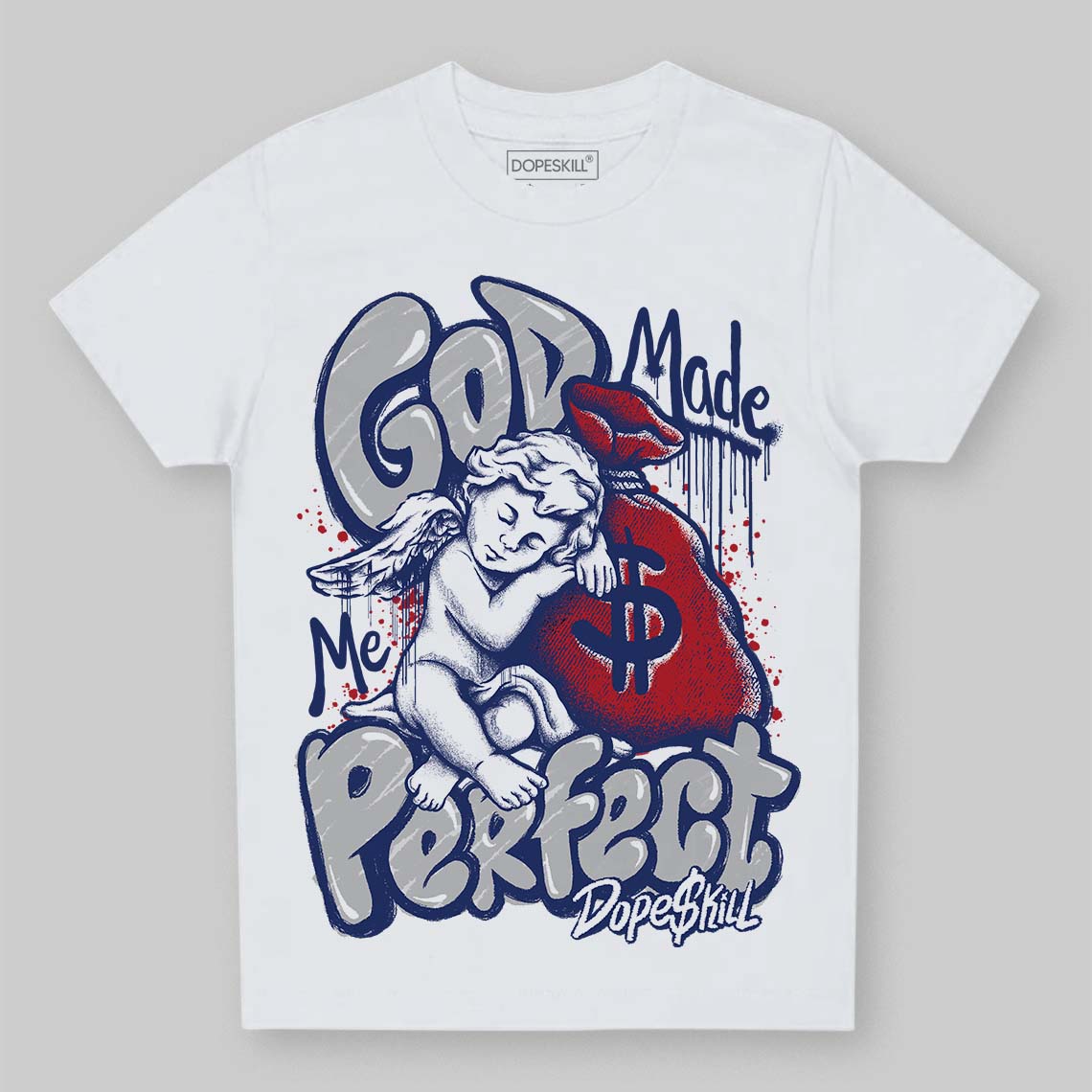 Rare Air Deep Royal Blue 1s superstreetwear Toddler Kids T-shirt God Made Me Perfect Graphic