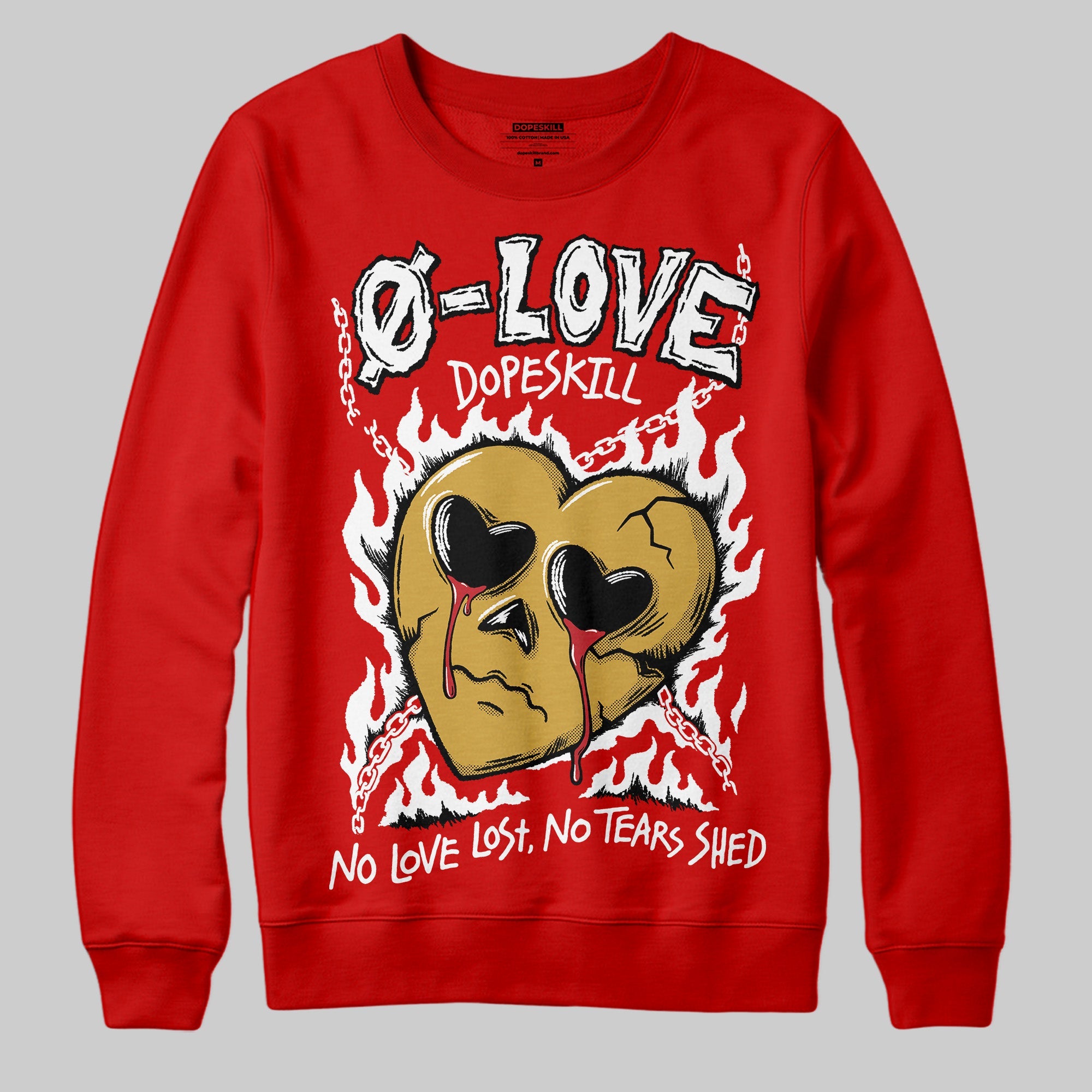 Bred Velvet 11s superstreetwear Red Sweatshirt Crying Heart Graphic