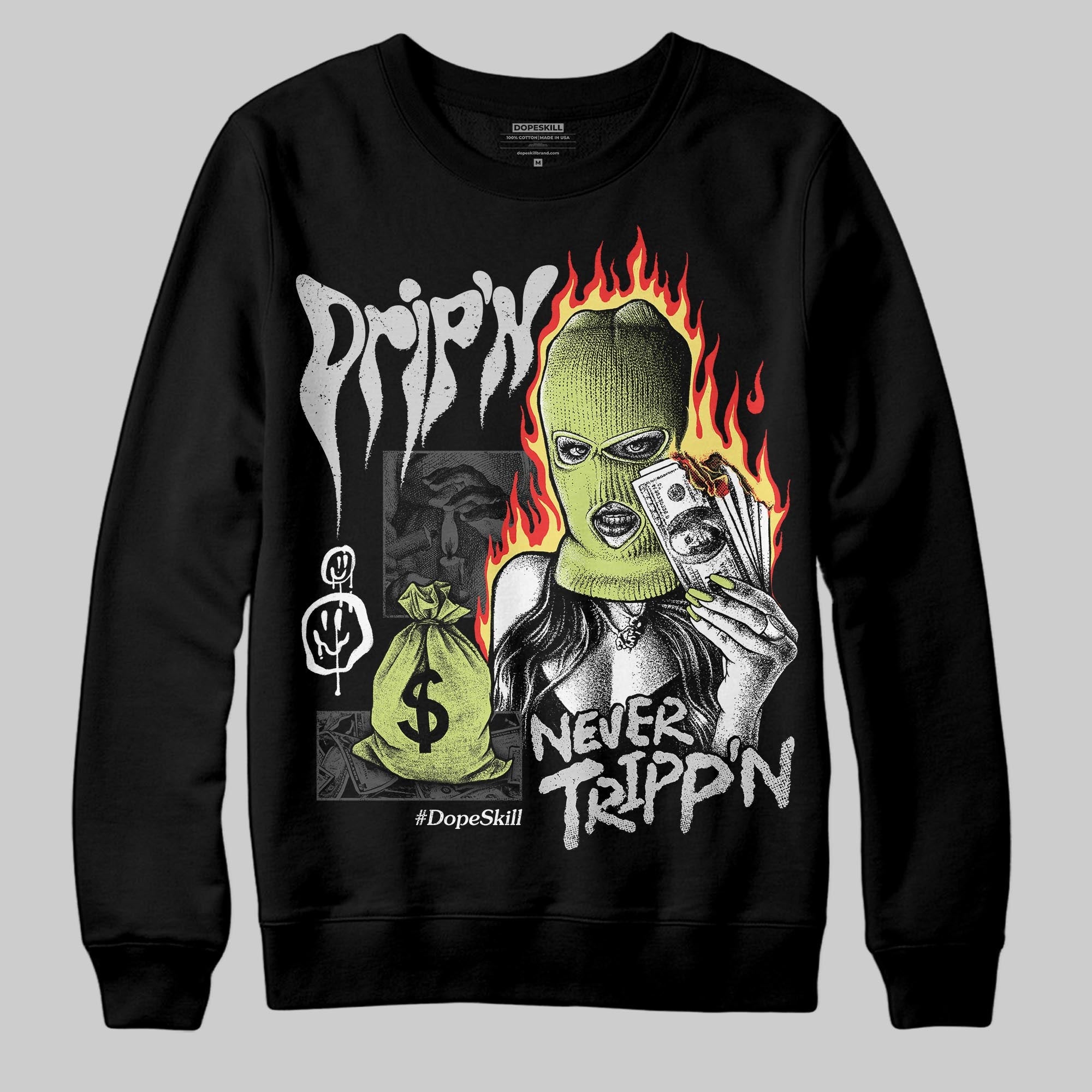 Light Lemon Twist 4s superstreetwear Sweatshirt Drip'n Never Tripp'n Graphic