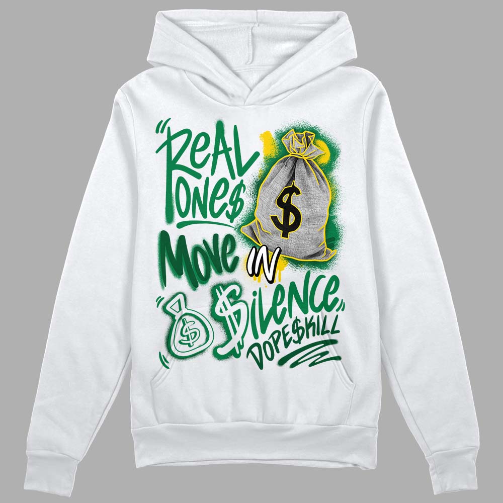 Green Collection superstreetwear Hoodie Sweatshirt Real Ones Move In Silence Graphic