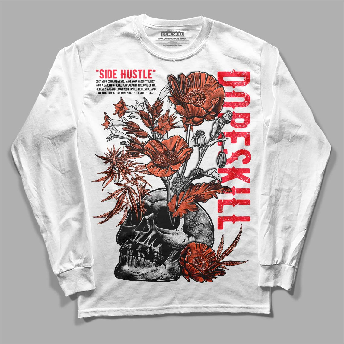 Crimson Bliss 5s superstreetwear Long Sleeve T-Shirt Side Hustle Graphic