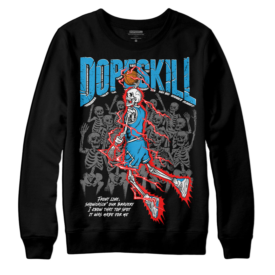 Military Blue 4s superstreetwear Sweatshirt Thunder Dunk Graphic