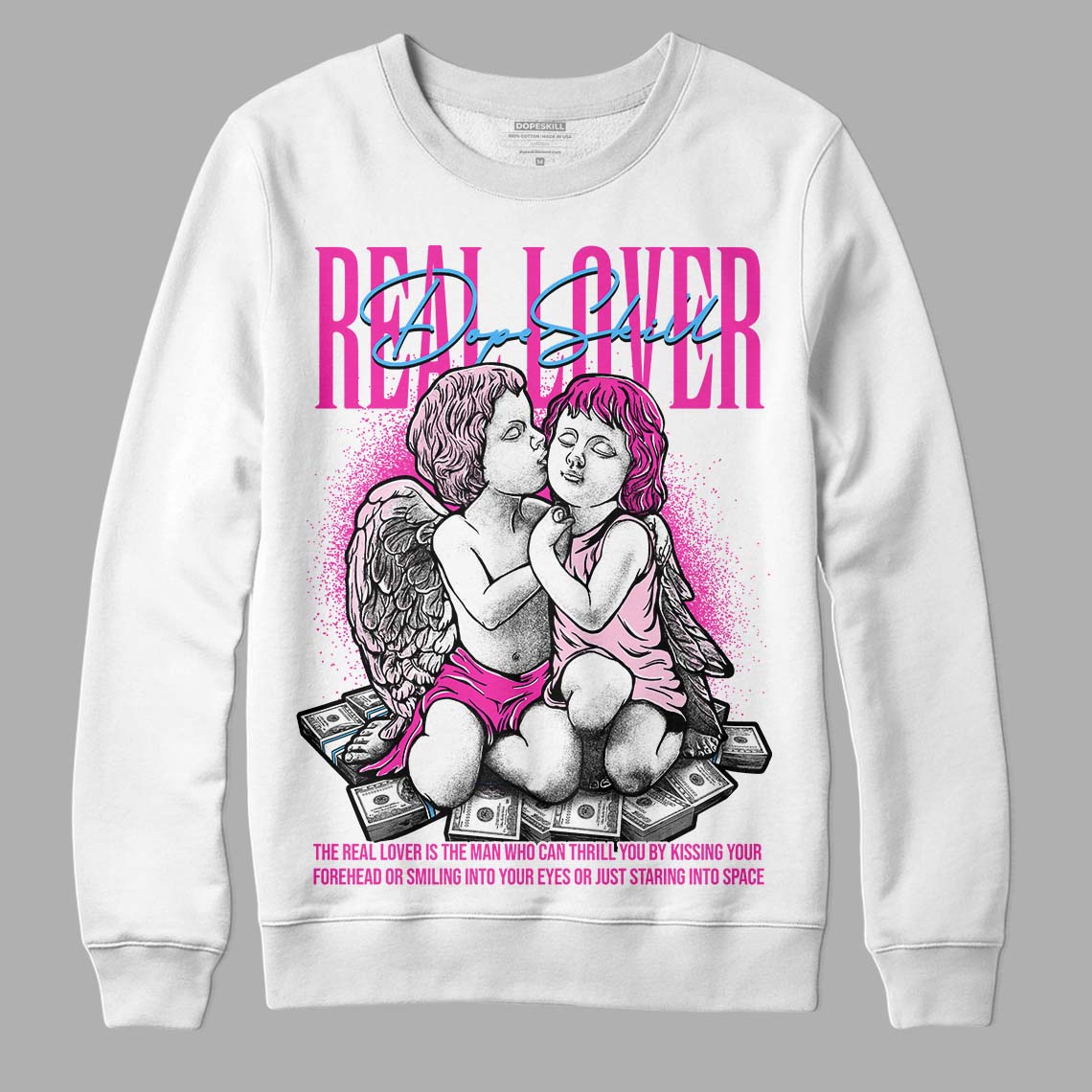 Pink Collection superstreetwear Sweatshirt Real Lover Graphic