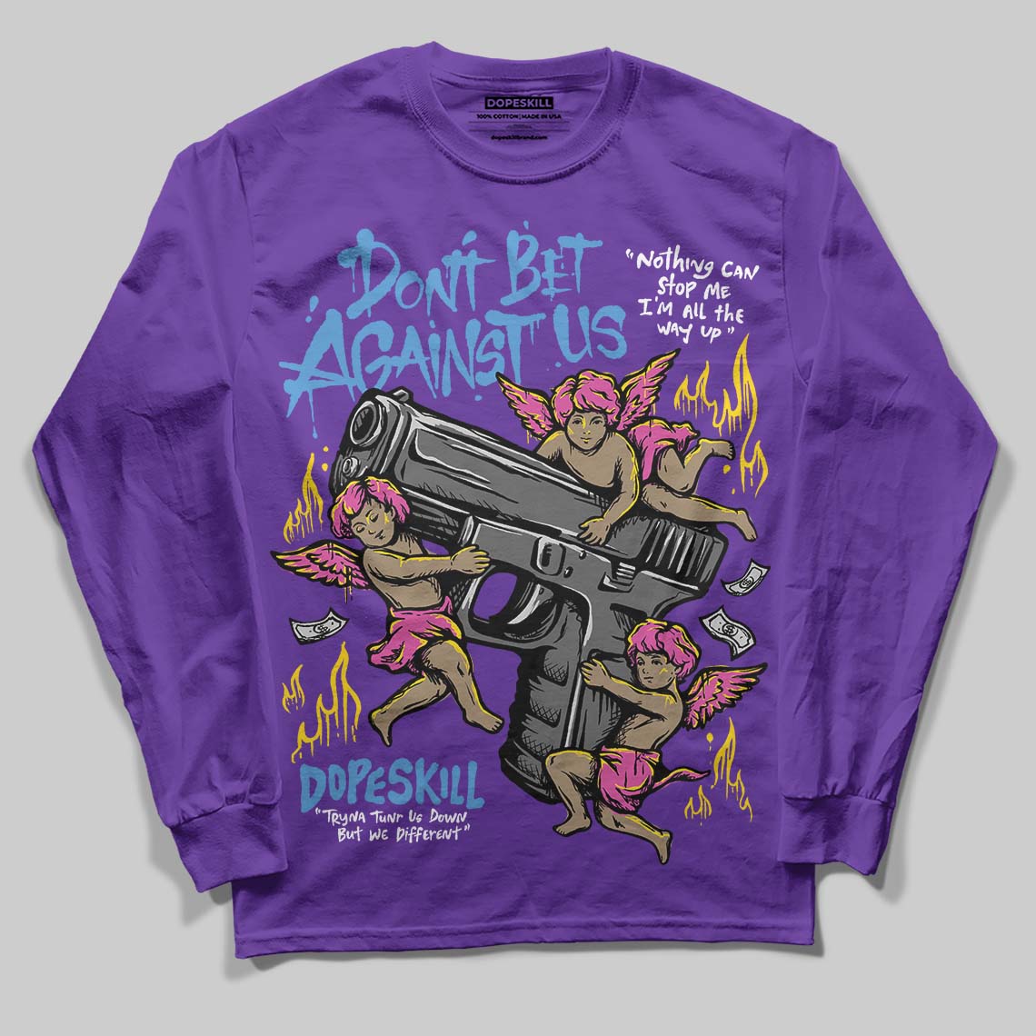 PURPLE Collection superstreetwear Long Sleeve T-Shirt Don't Bet Against Us Graphic