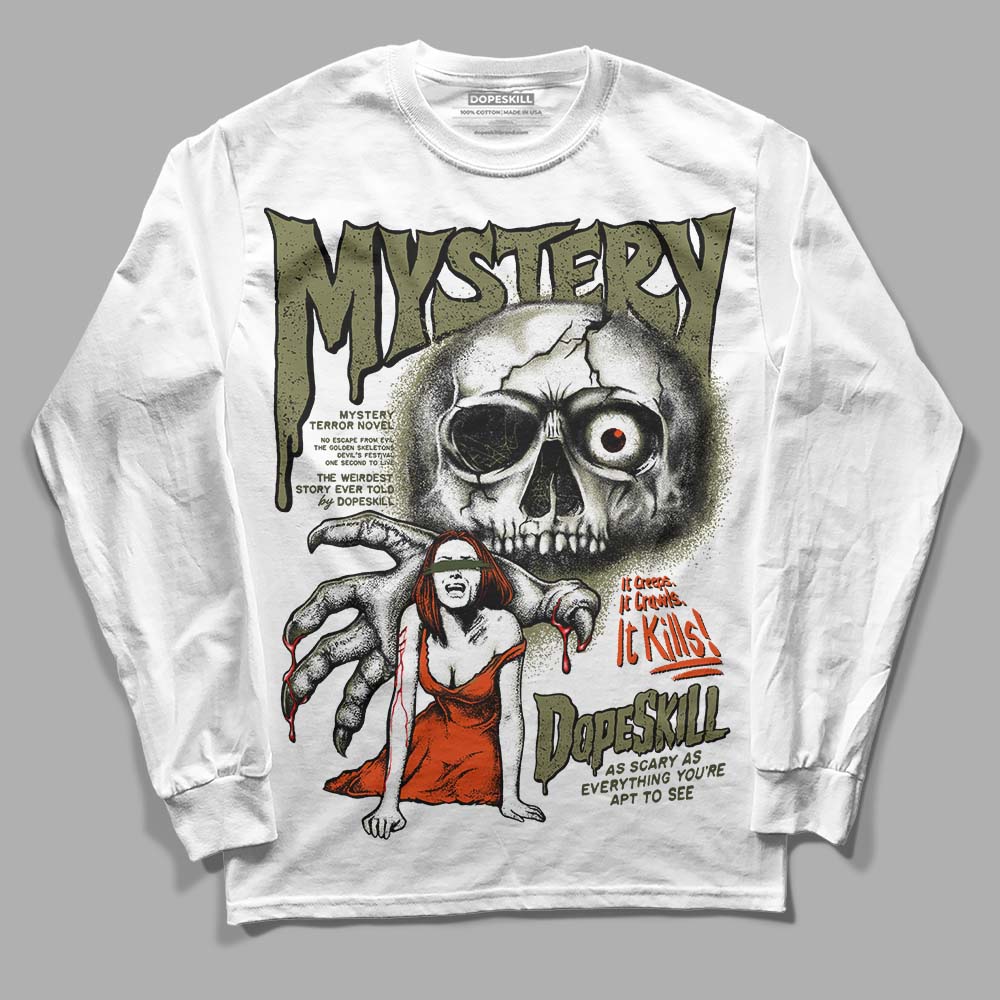 Olive Collection superstreetwear Long Sleeve T-Shirt Mystery Ghostly Grasp Graphic