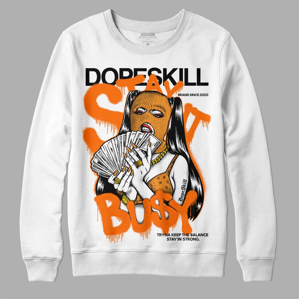 Orange Black White superstreetwear Sweatshirt Stay It Busy Graphic