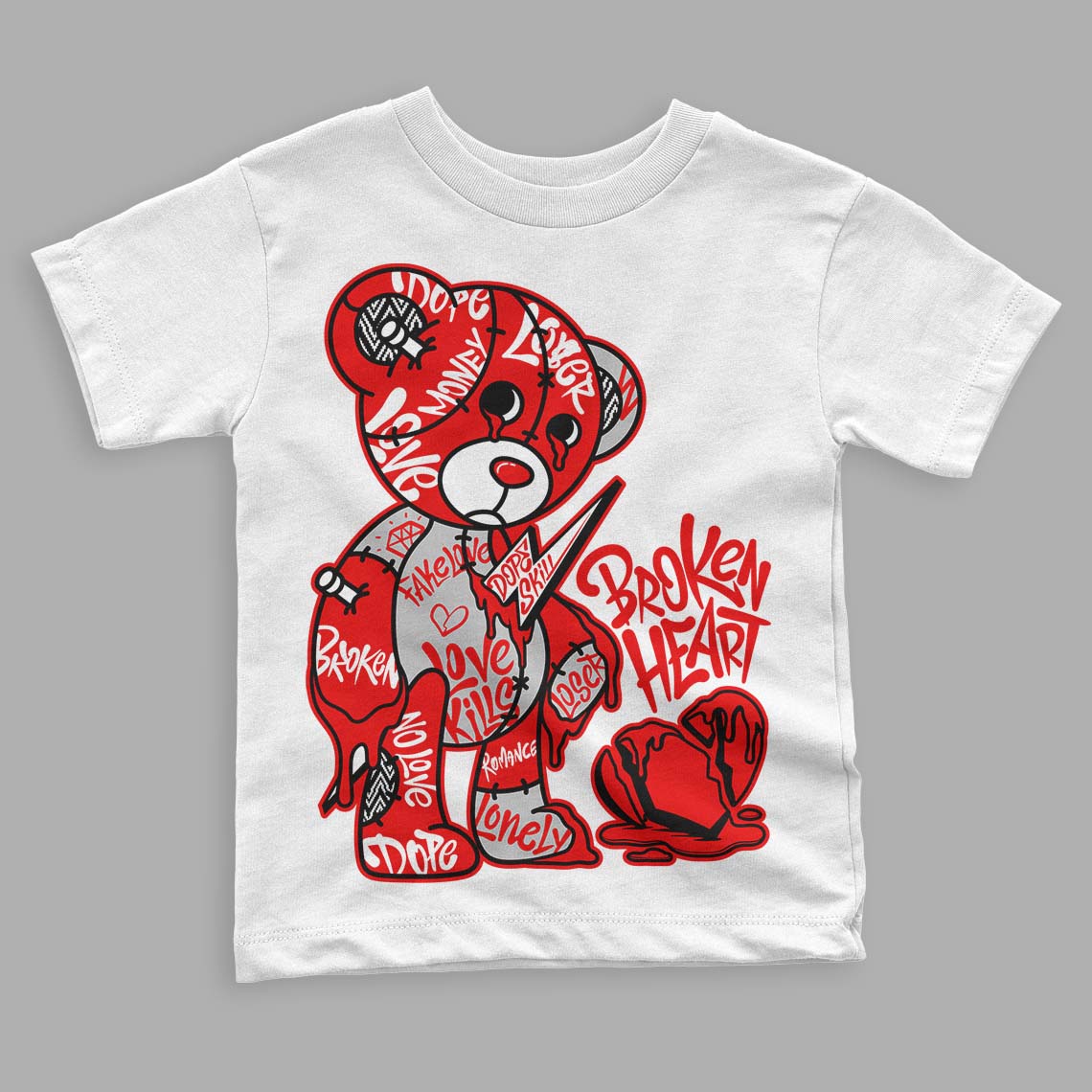 Cherry 12s superstreetwear Toddler Kids T-shirt Broken Heart Graphic