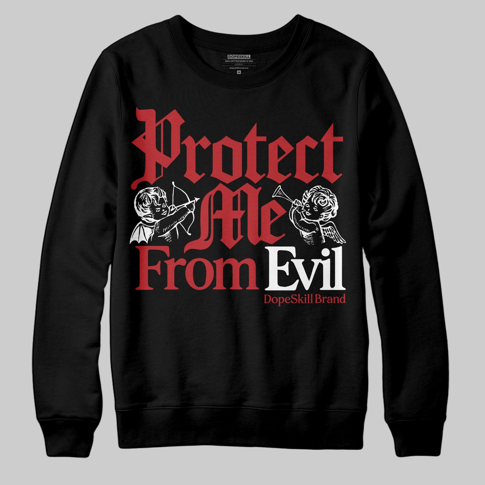 Flu Game 12s superstreetwear Sweatshirt Protect Me From Evil Graphic
