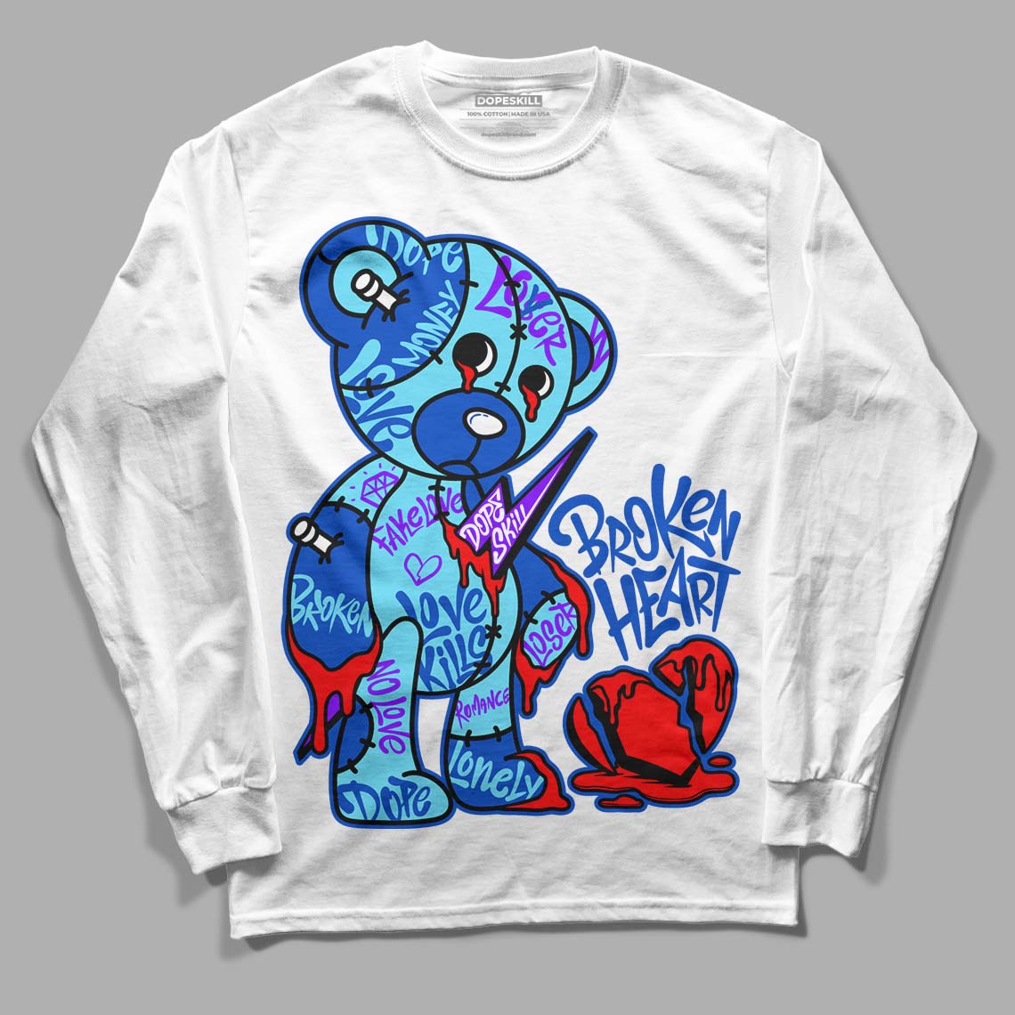 SB Dunk Argon superstreetwear Long Sleeve T-Shirt Broken Heart Graphic