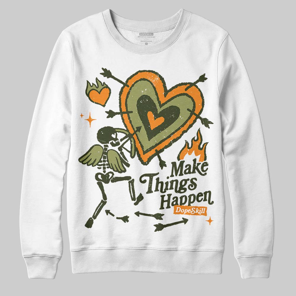 Olive Collection superstreetwear Sweatshirt Make Things Happen Graphic
