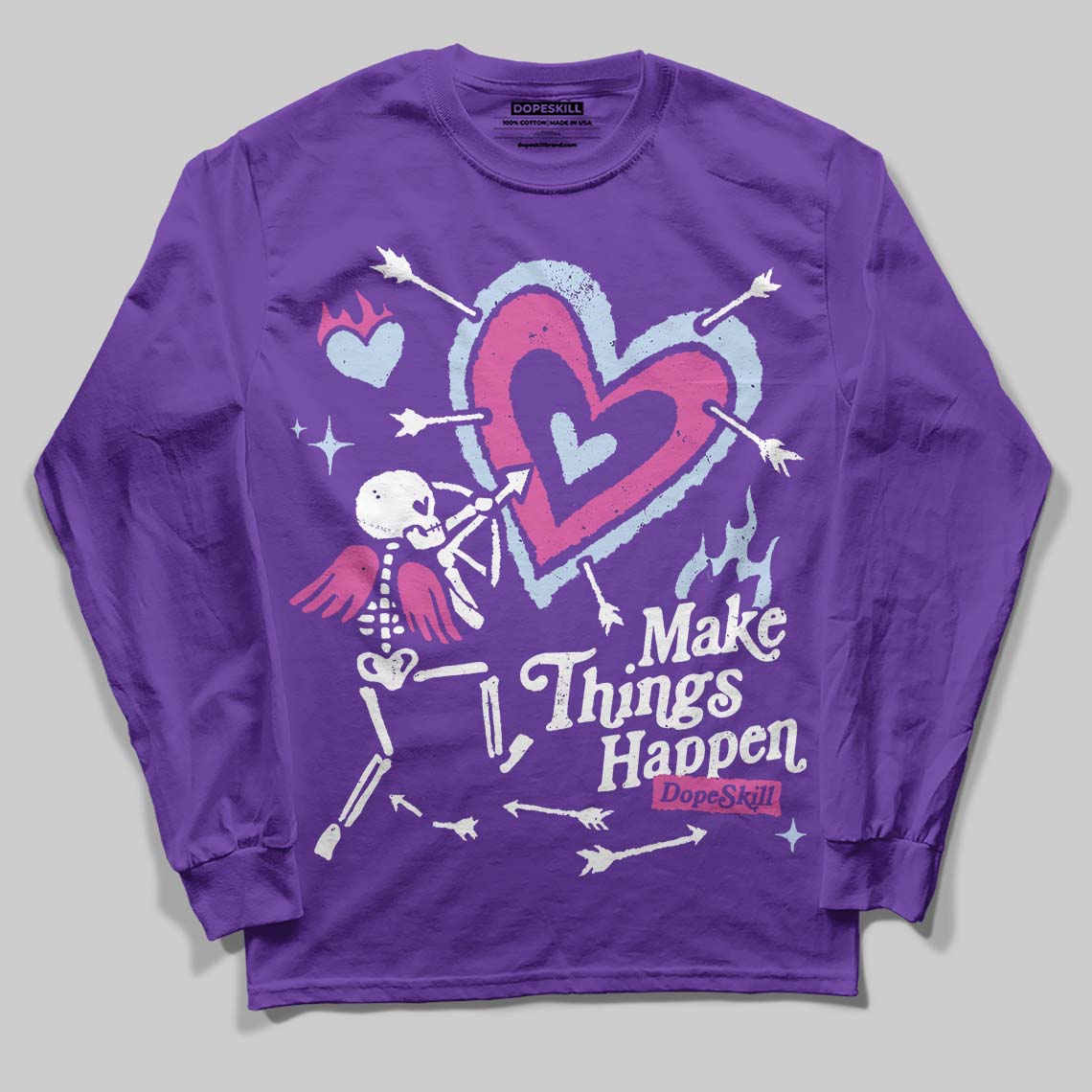 Grape 5s superstreetwear Long Sleeve T-Shirt Make Things Happen Graphic