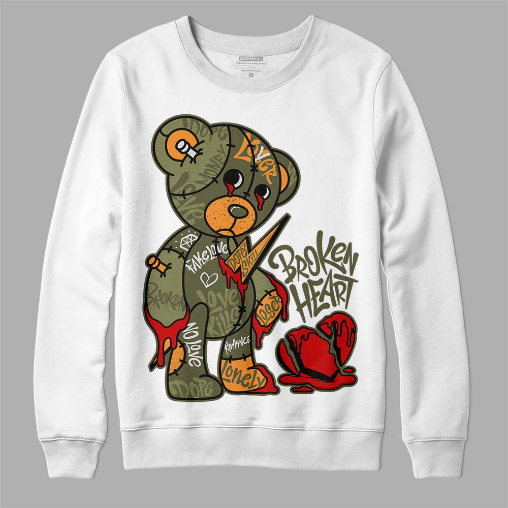 Olive 5s superstreetwear Sweatshirt Broken Heart Graphic