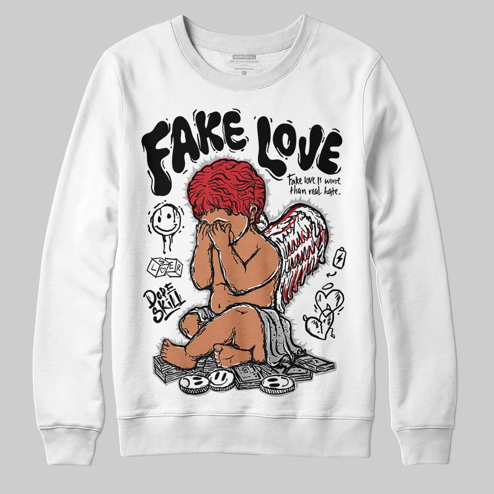 White Cement 4s superstreetwear Sweatshirt False Love Graphic