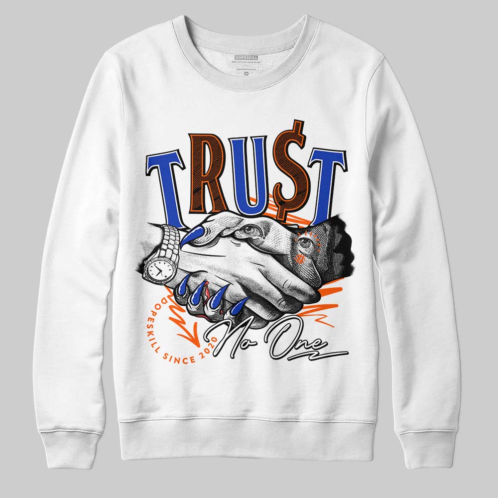 Dunk Low Futura Orange Blaze superstreetwear Sweatshirt Trust No One Graphic