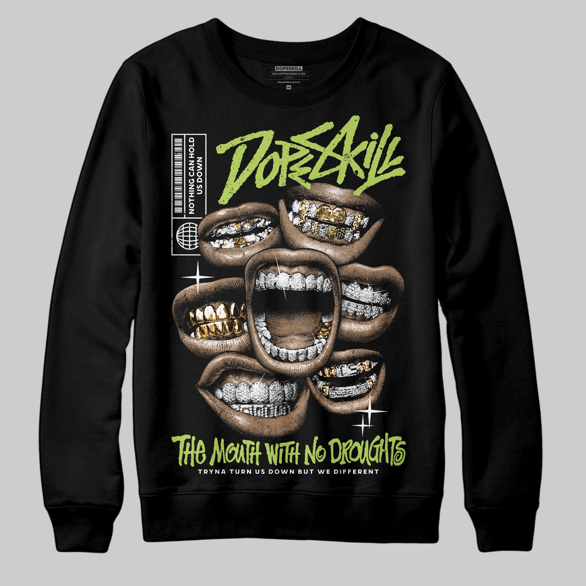 Bright Cactus 13s superstreetwear Sweatshirt The Mouth With No Droughts Graphic