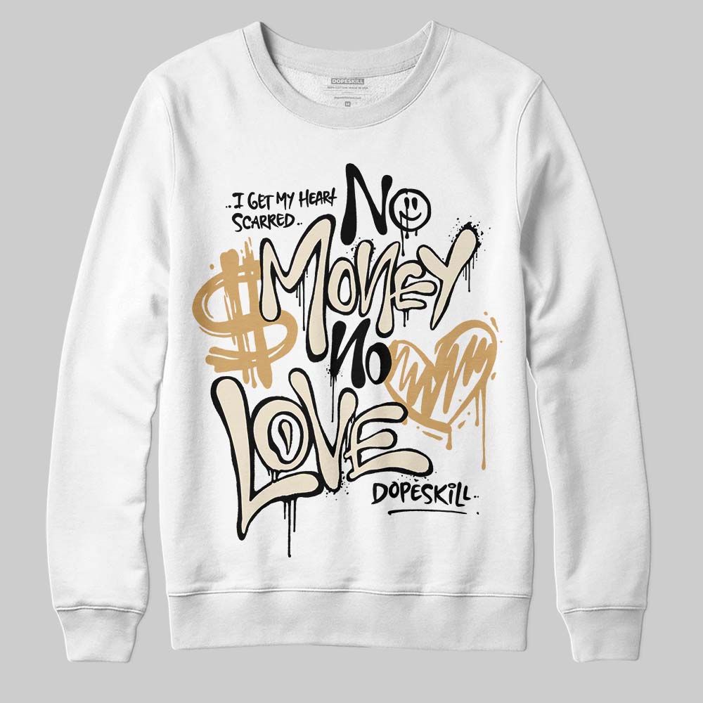 Reverse Metallic 5s superstreetwear Sweatshirt No Money No Love Typo Graphic