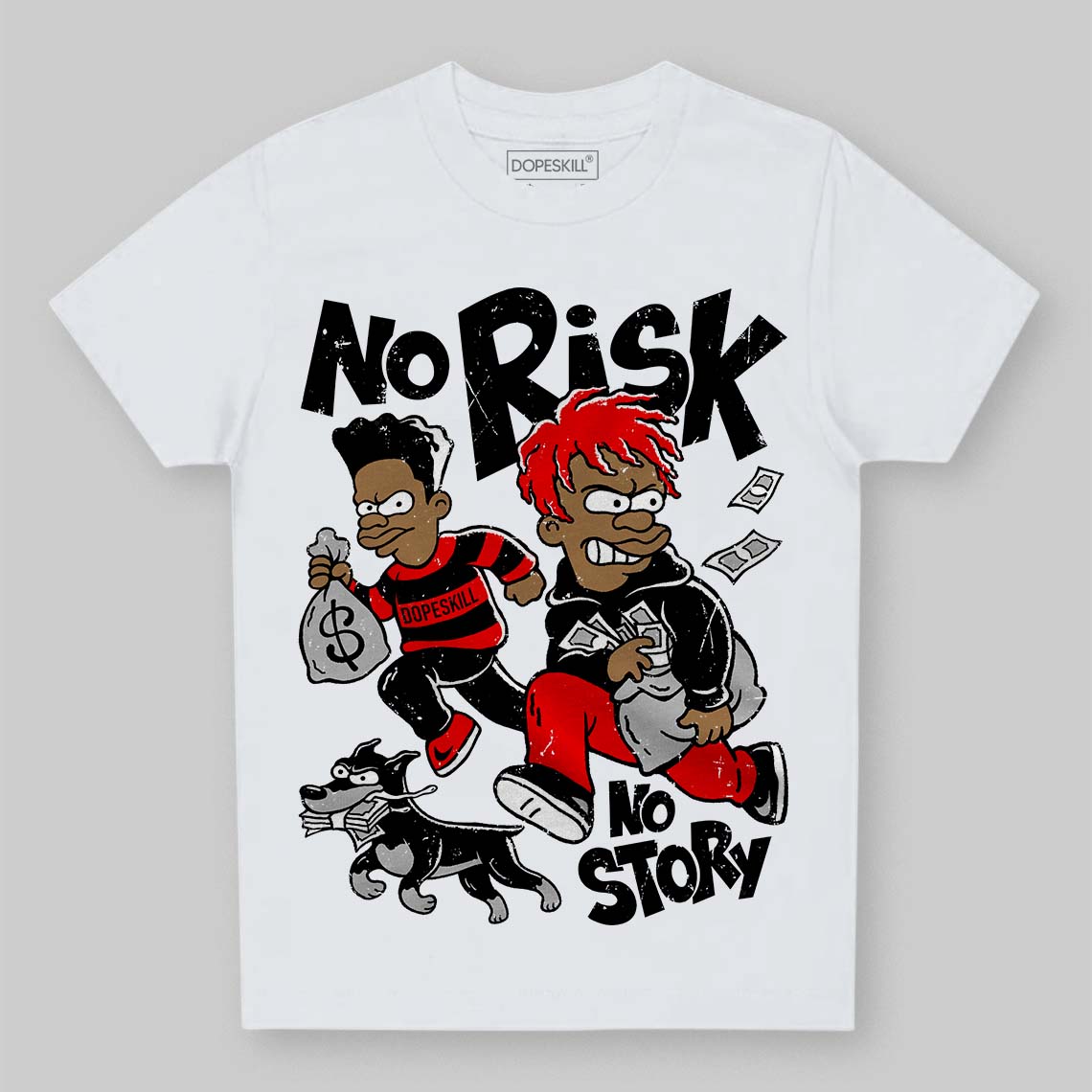 Panda White Black Dunk superstreetwear Toddler Kids T-shirt No Risk No Story Graphic