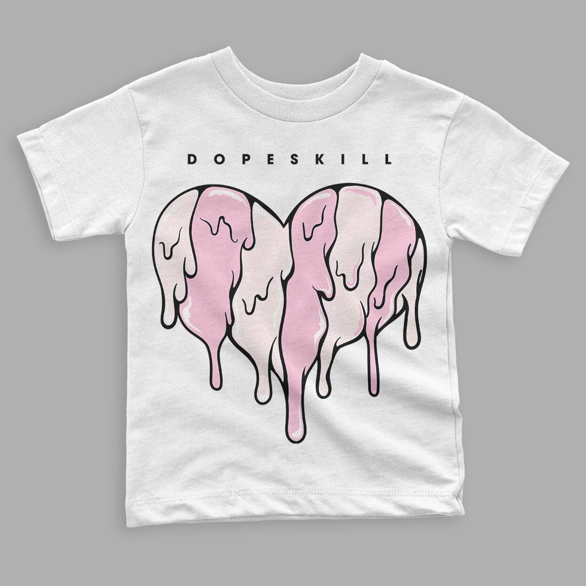 Dunk Low Pink Foam superstreetwear Toddler Kids T-shirt Slime Drip Heart Graphic