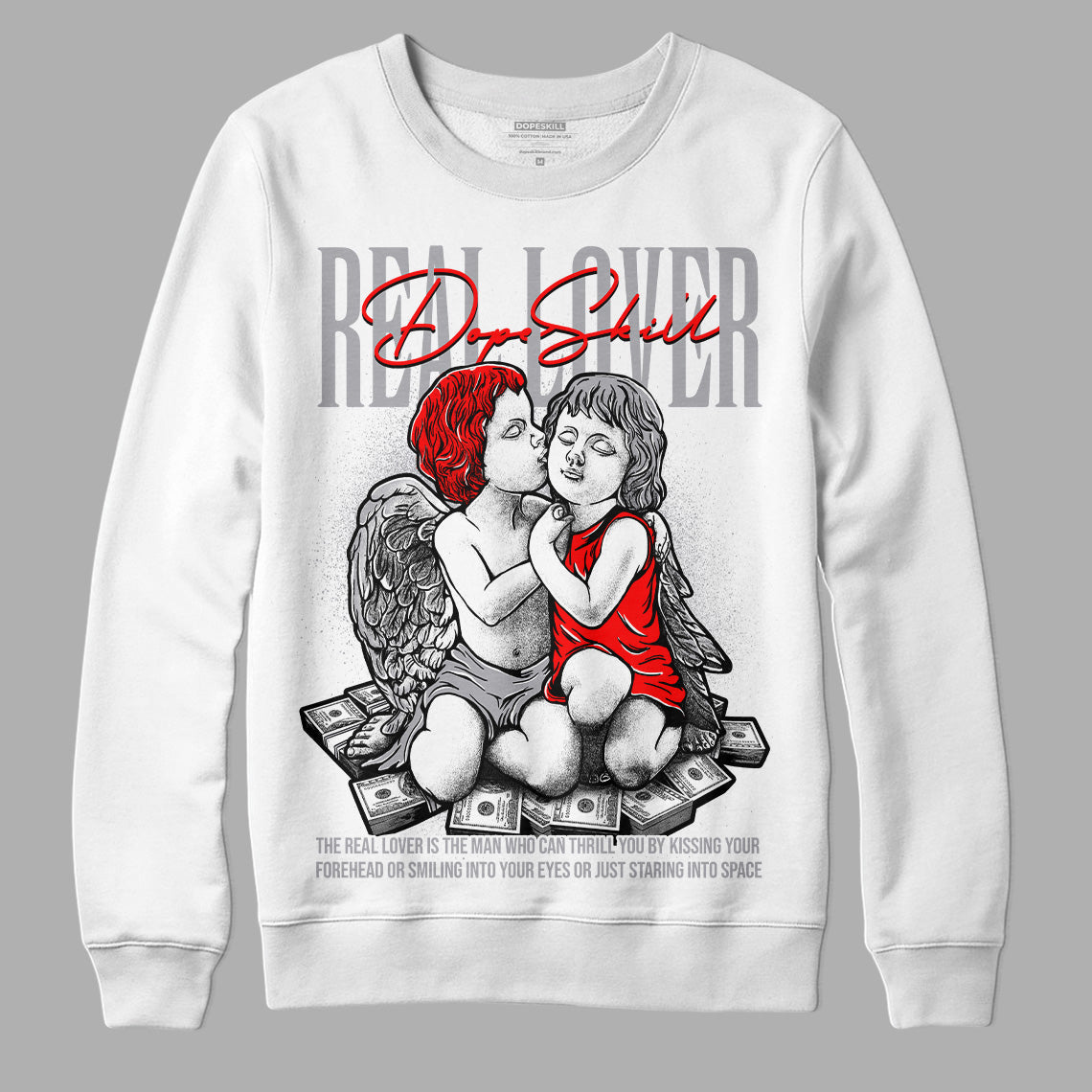 Fire Red 9s superstreetwear Sweatshirt Real Lover Graphic