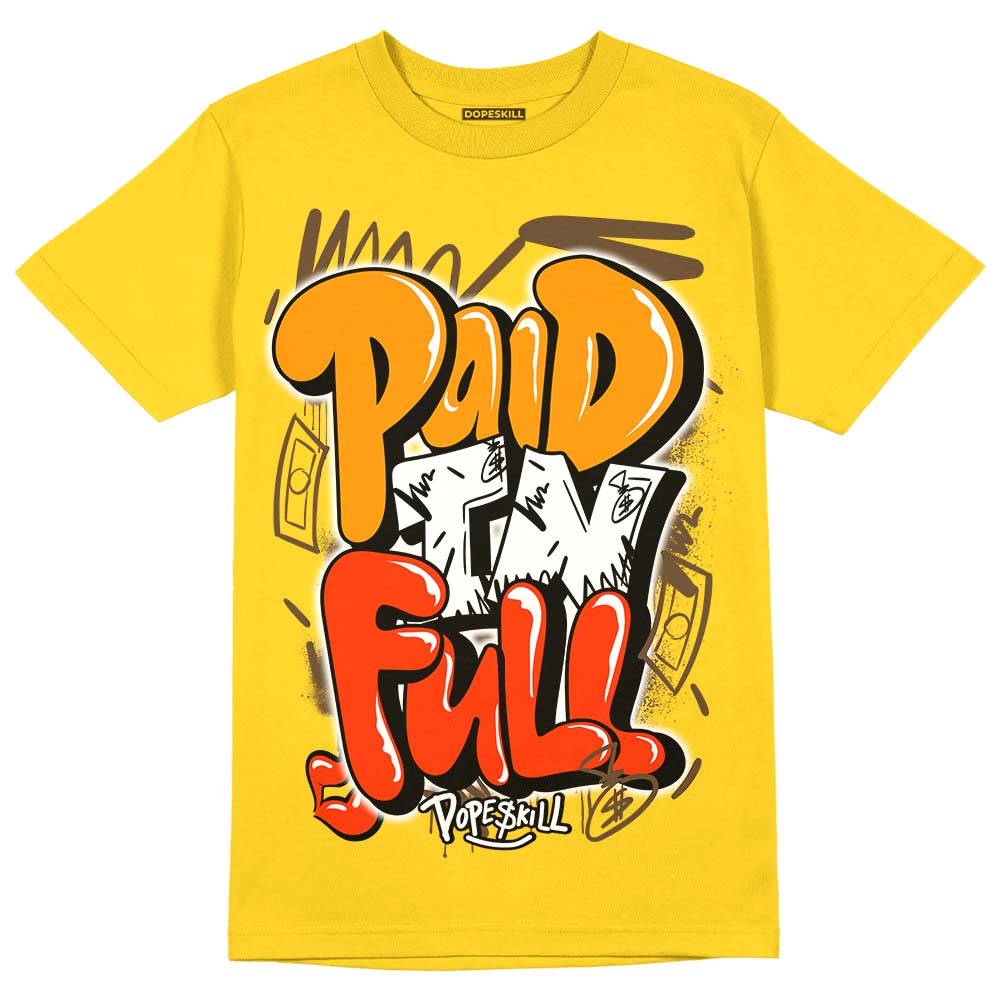 Yellow Ochre 6s superstreetwear Yellow T-shirt New Paid In Full Graphic