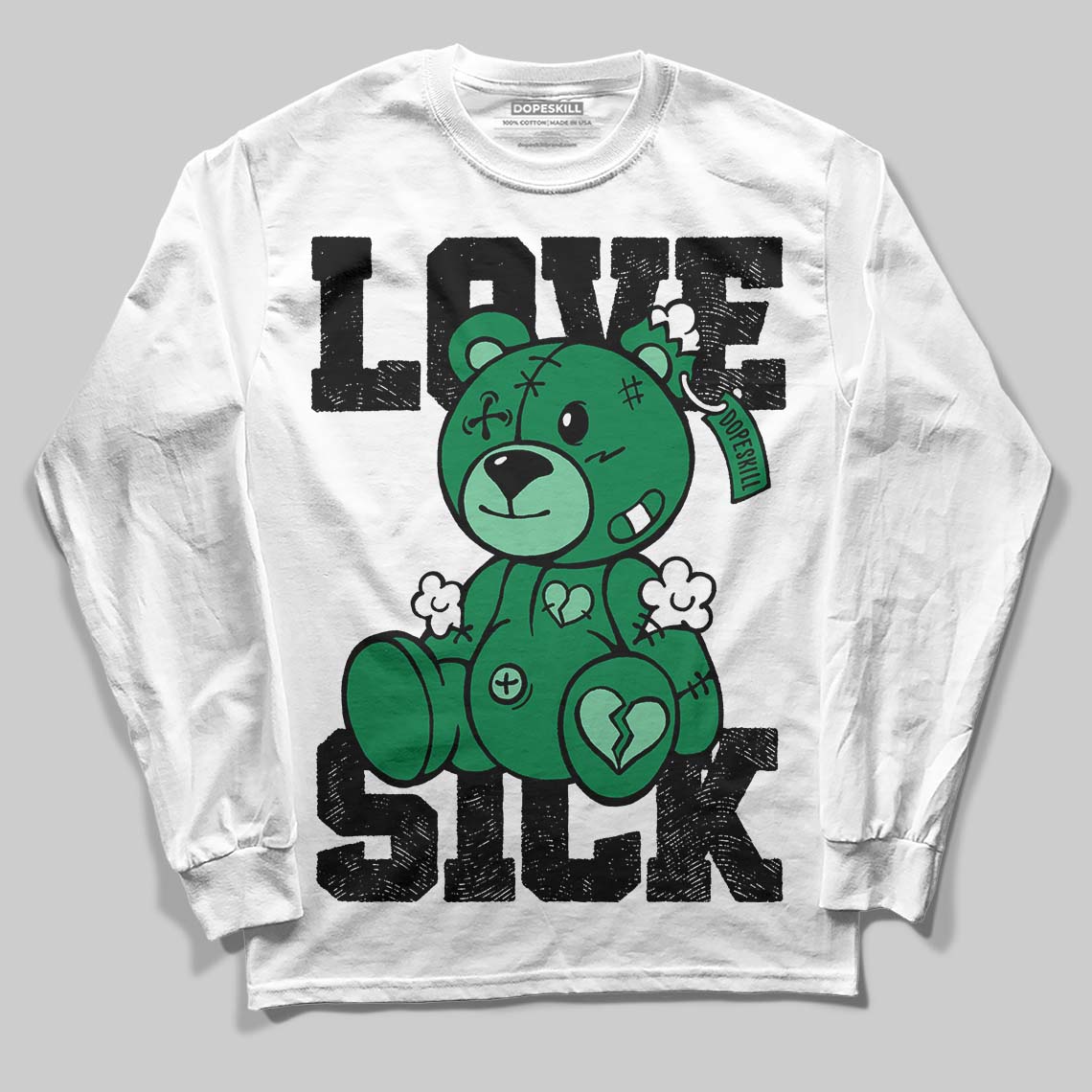 Green Collection superstreetwear Long Sleeve T-Shirt Love Sick Graphic