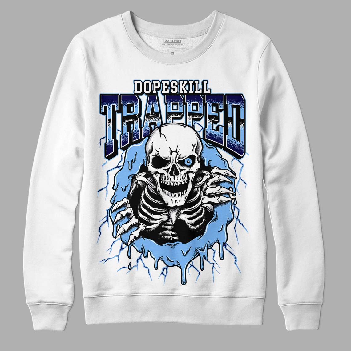 AJ 6 University Blue superstreetwear Sweatshirt Trapped Halloween Graphic