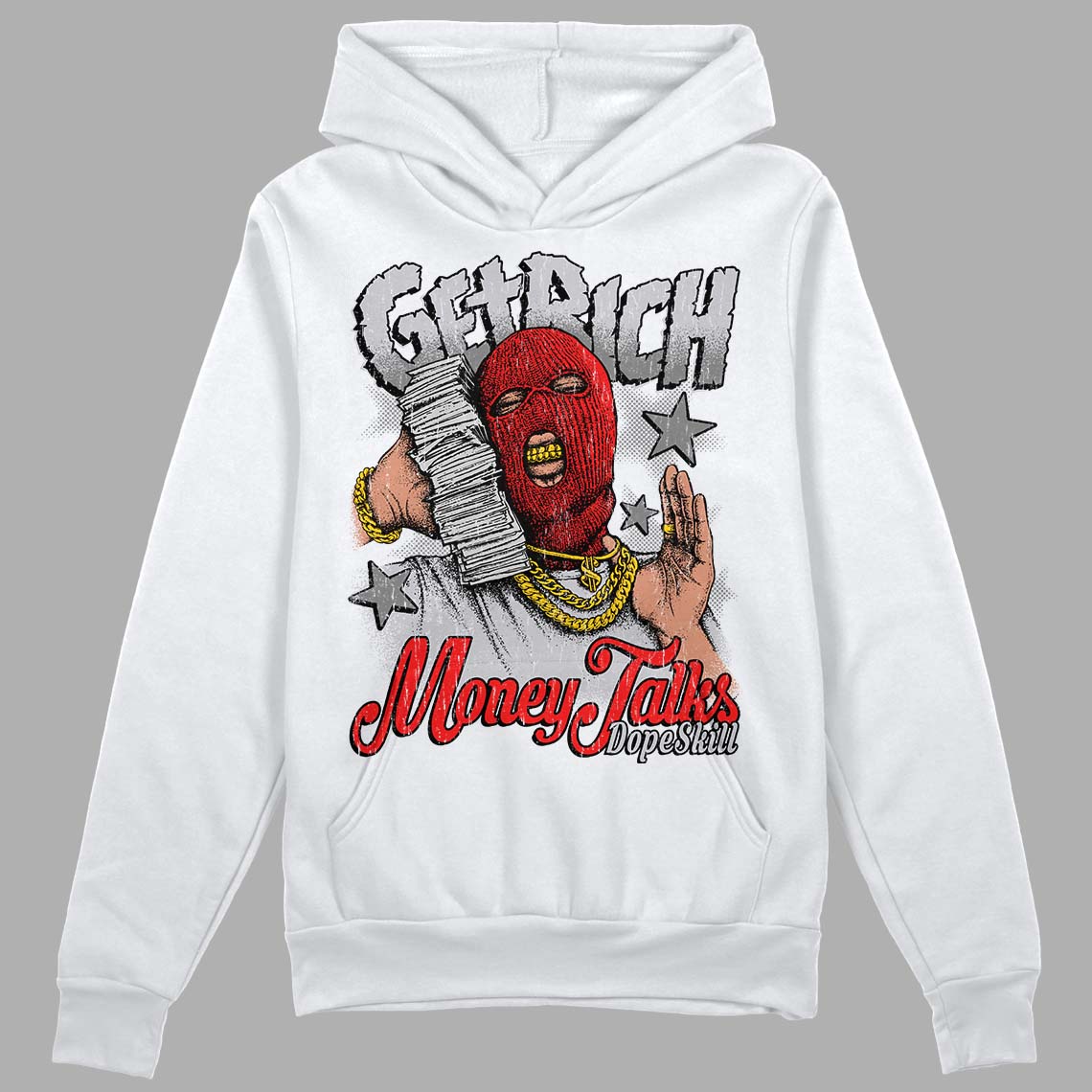 Grey Collection superstreetwear Hoodie Sweatshirt Get Rich Graphic