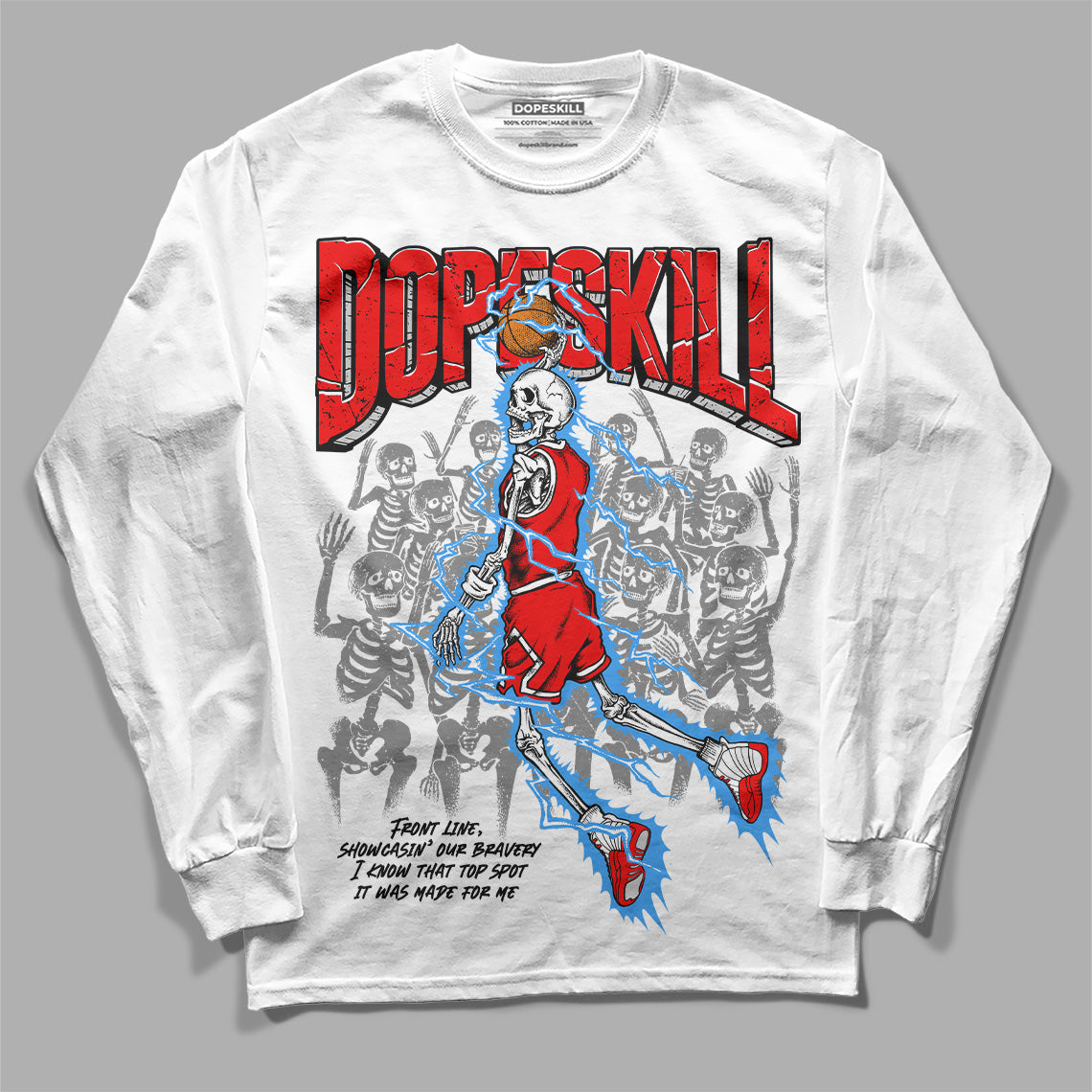 Cherry 12s superstreetwear Long Sleeve T-Shirt Thunder Dunk Graphic