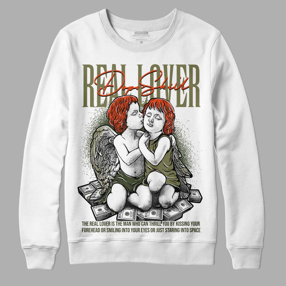 Olive Collection superstreetwear Sweatshirt Real Lover Graphic