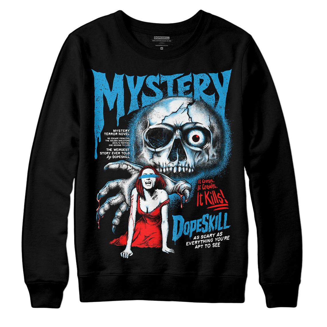 Military Blue 4s superstreetwear Sweatshirt Mystery Ghostly Grasp Graphic