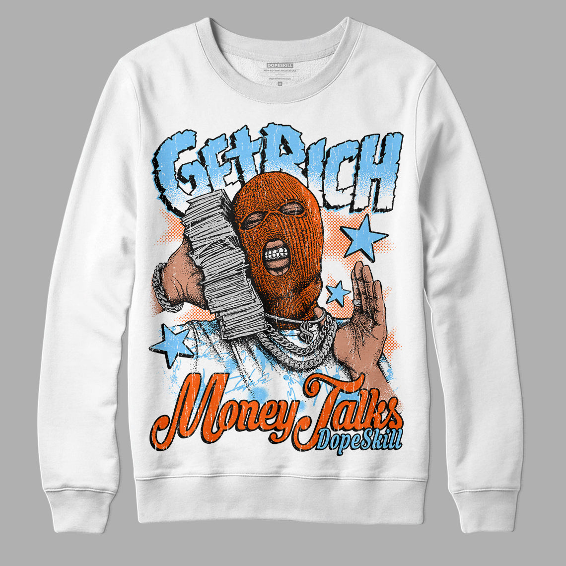 Dunk Low Futura University Blue superstreetwear Sweatshirt Get Rich Graphic