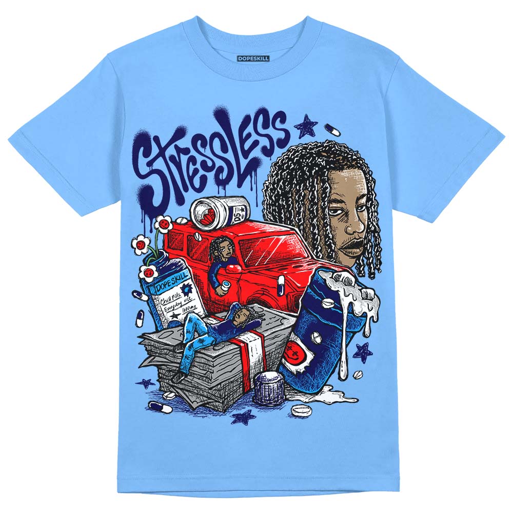 Powder Blue 9s superstreetwear Sky Blue T-shirt Stressless Graphic