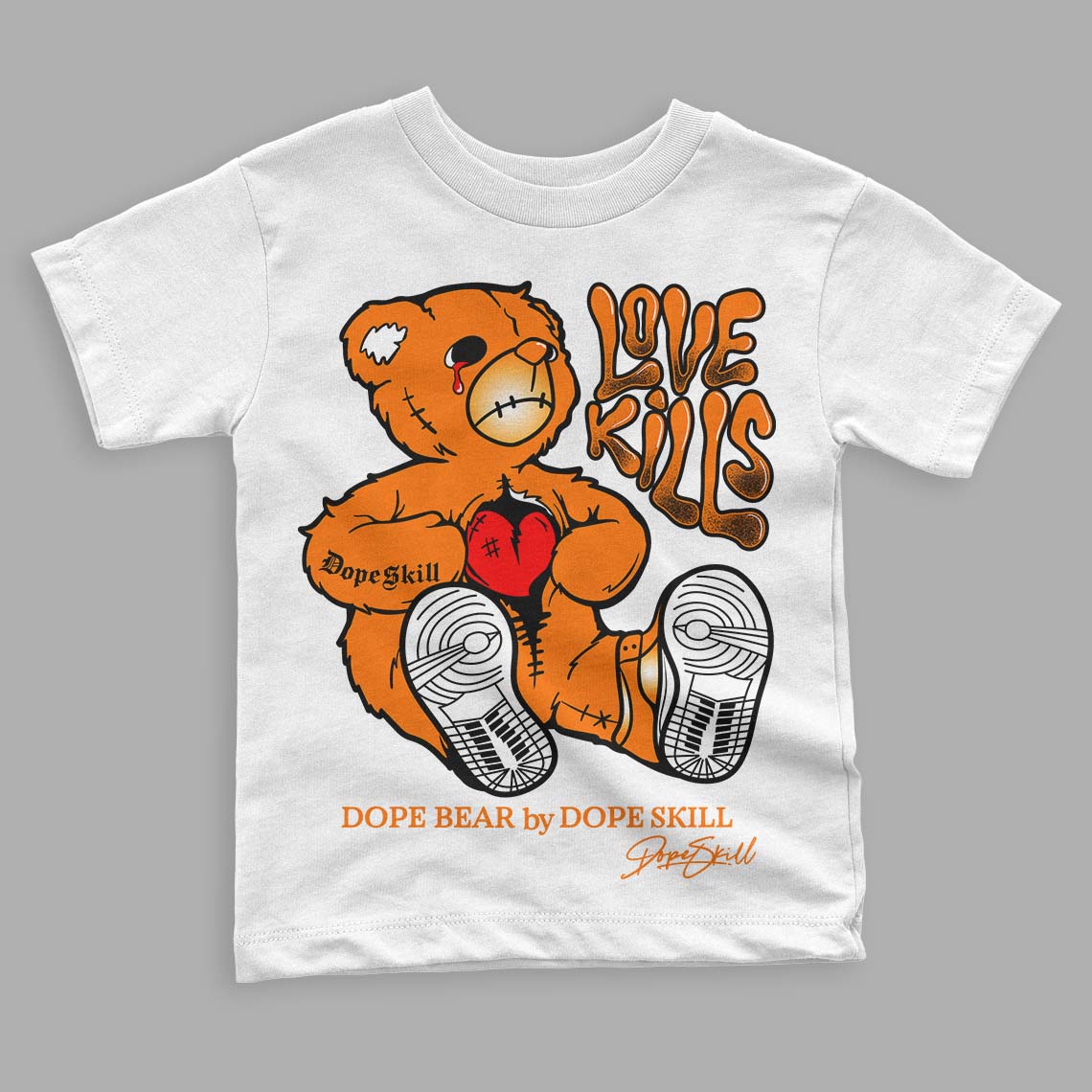 Dunk Low Magma Orange superstreetwear Toddler Kids T-shirt Love Kills Graphic
