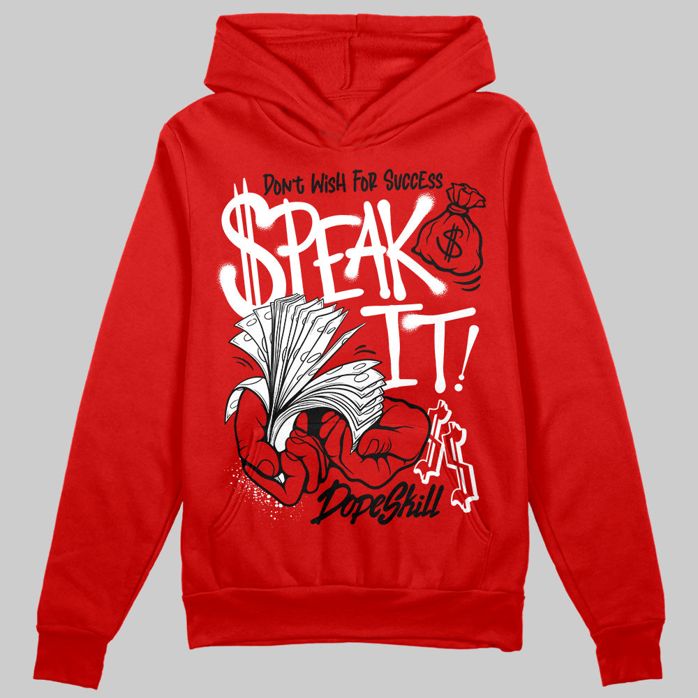 Bred Velvet 11s superstreetwear Red Hoodie Sweatshirt Speak It Graphic