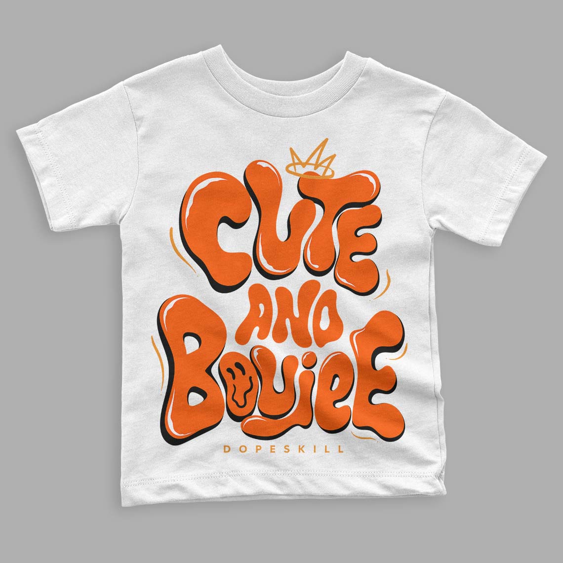 Brilliant Orange 12s superstreetwear Toddler Kids T-shirt Cute and Boujee Graphic