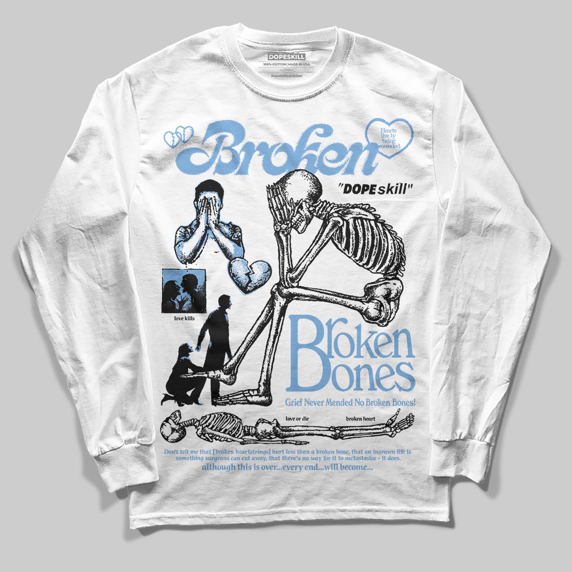 Melo 12s superstreetwear Long Sleeve T-Shirt Broken Bones Graphic