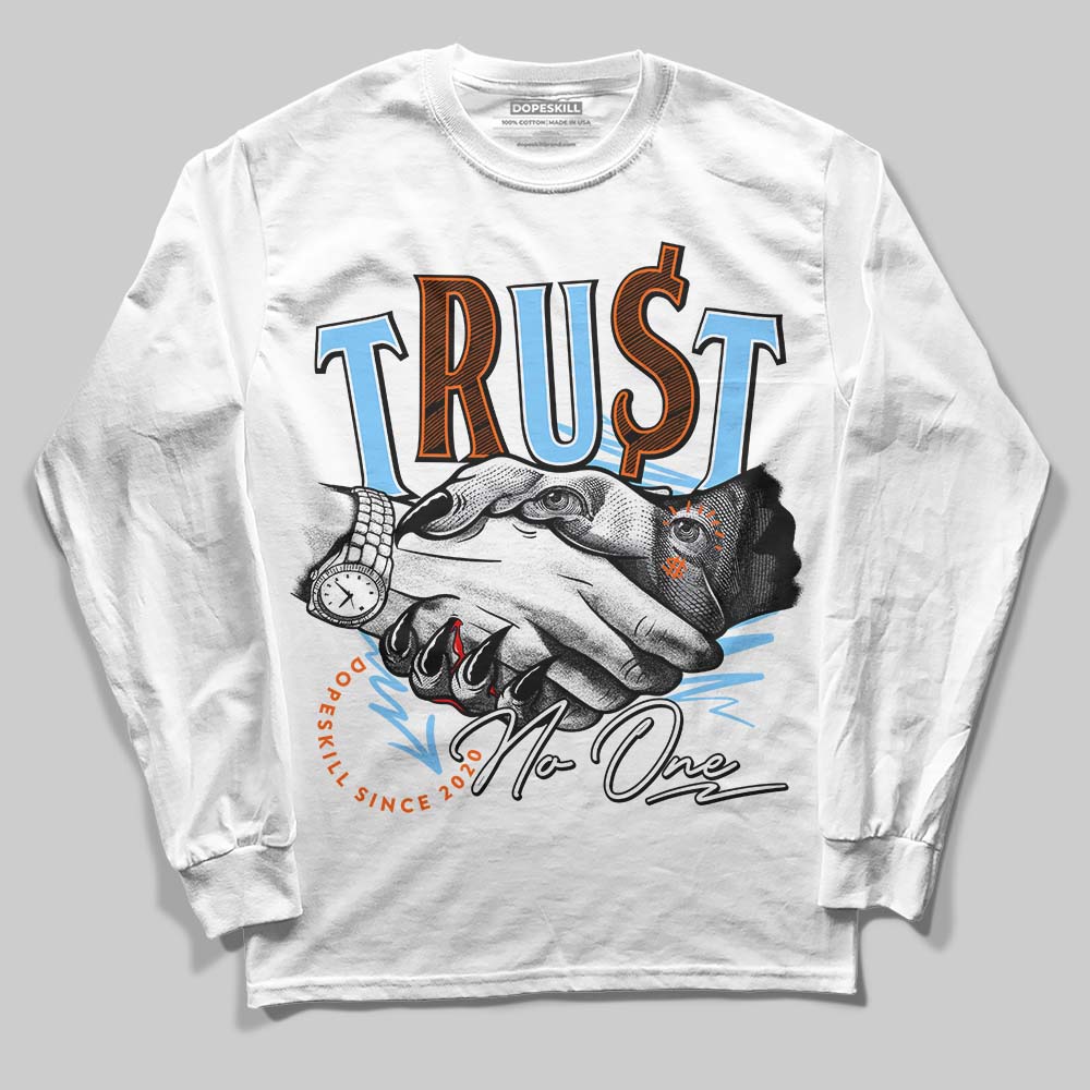 Dunk Low Futura University Blue superstreetwear Long Sleeve T-Shirt Trust No One Graphic