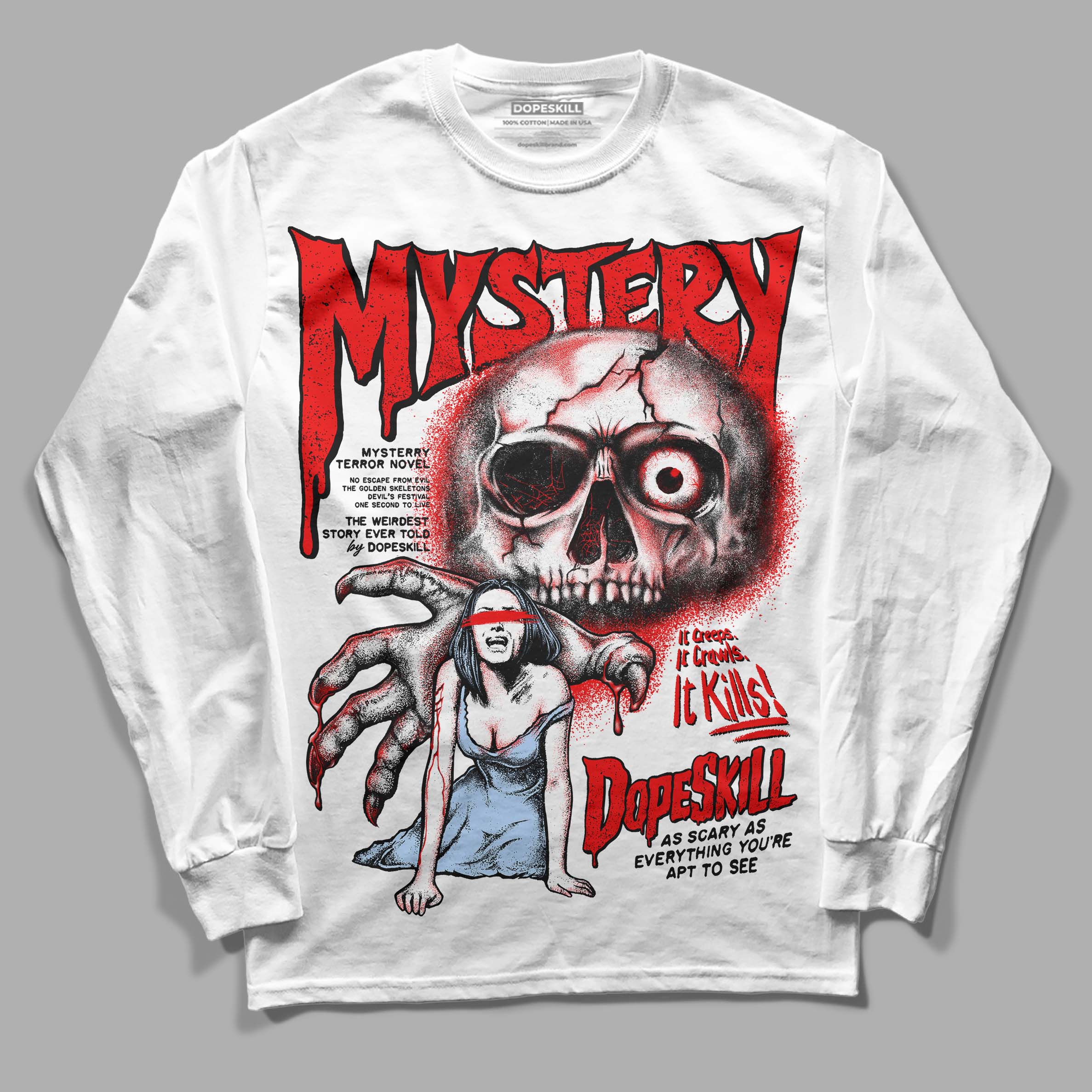 Cherry 11s superstreetwear Long Sleeve T-Shirt Mystery Ghostly Grasp Graphic