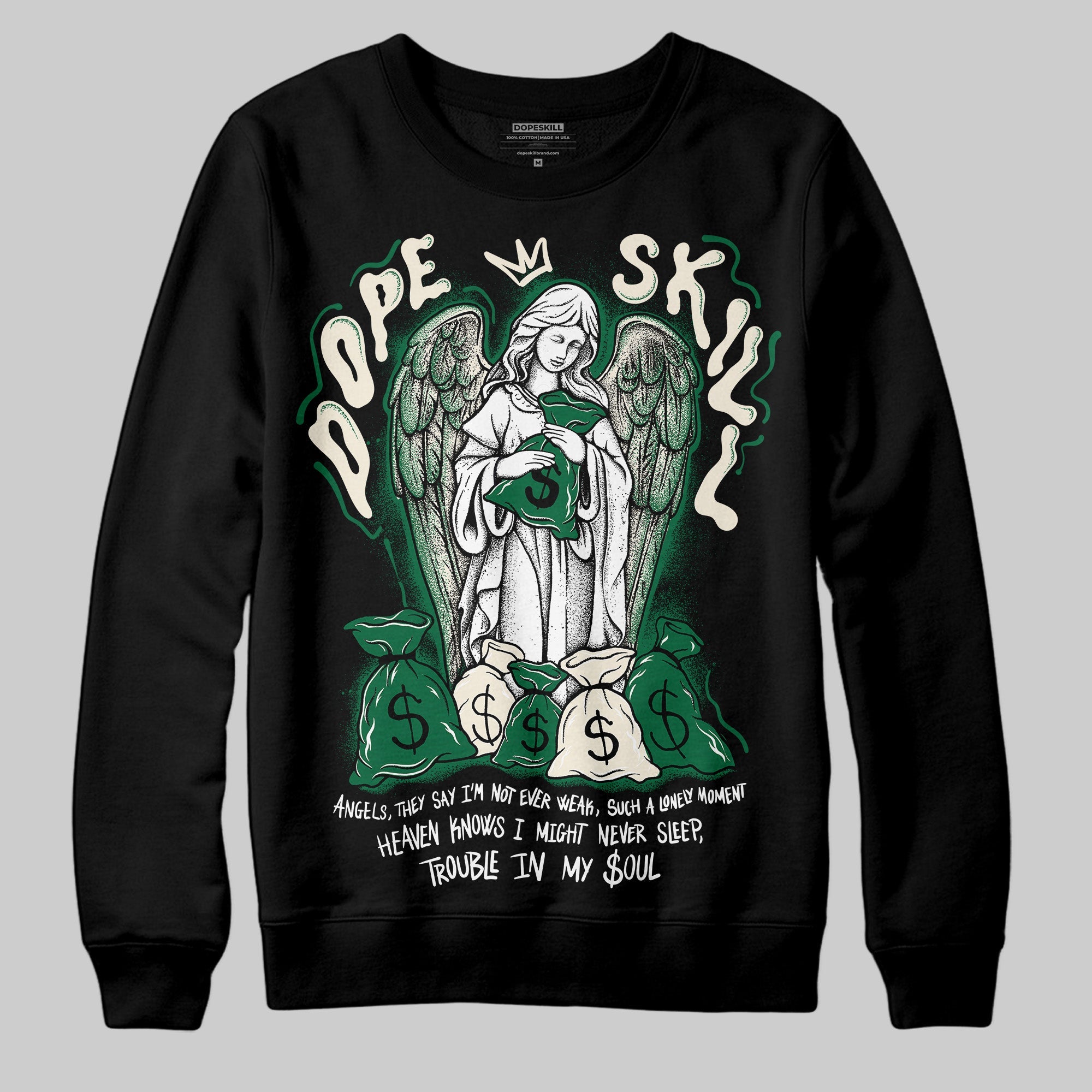 Pine Green 13s superstreetwear Sweatshirt Angels Graphic