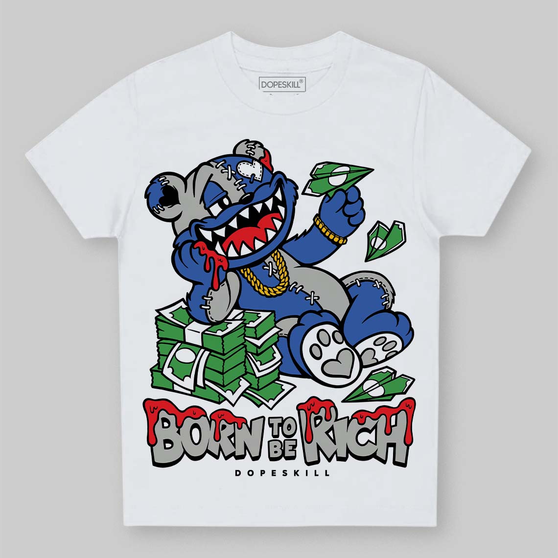 Lucky Shorts 3s superstreetwear Toddler Kids T-shirt Born To Be Rich Graphic