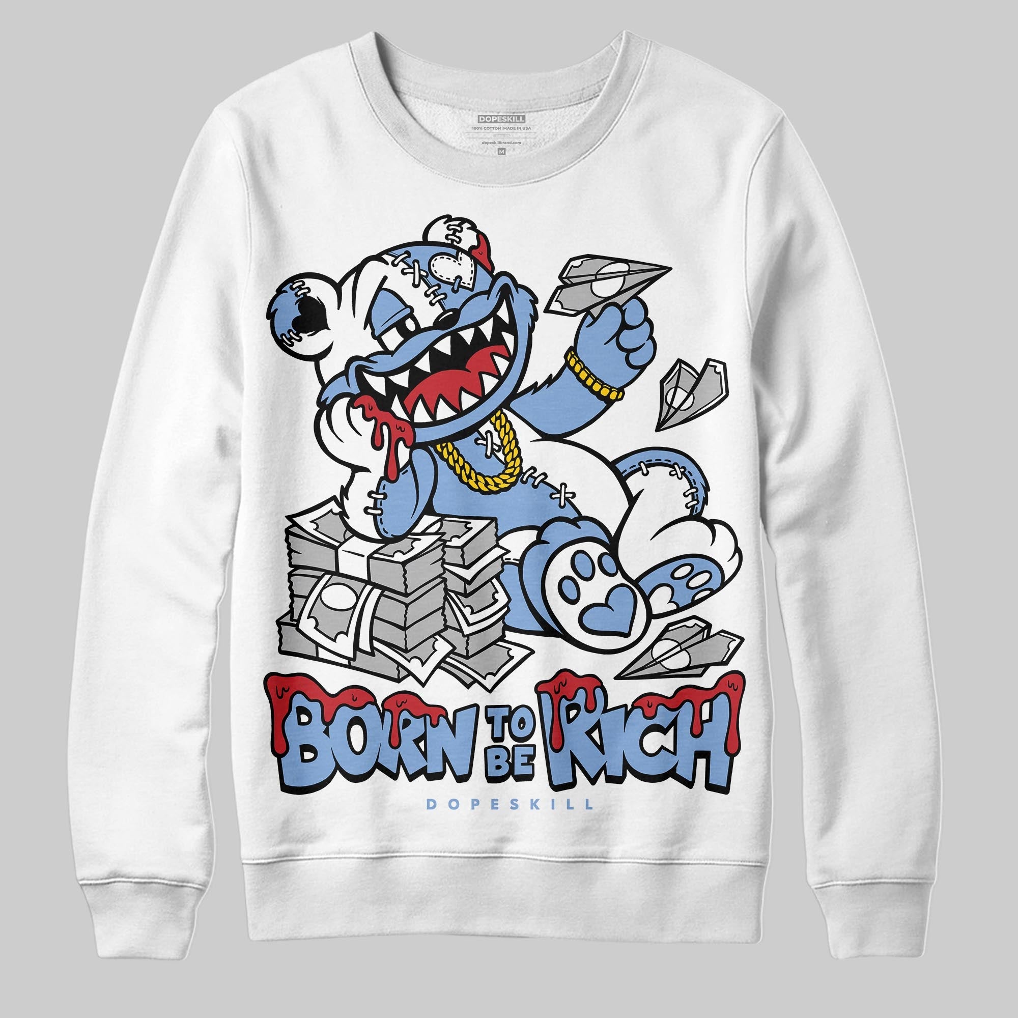 Forget Me Not 4s superstreetwear Sweatshirt Born To Be Rich Graphic