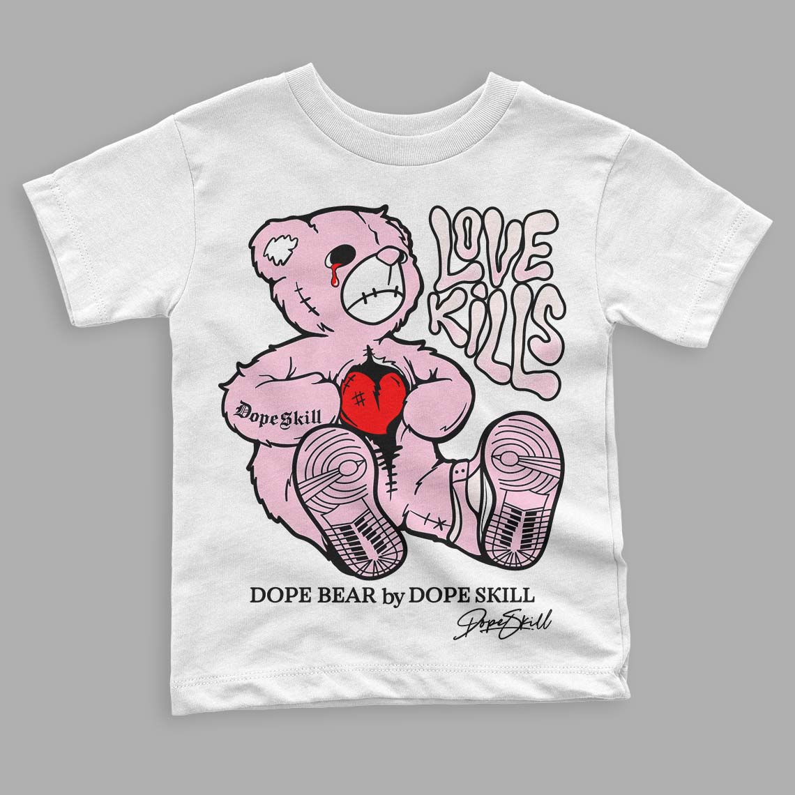Dunk Low Pink Foam superstreetwear Toddler Kids T-shirt Love Kills Graphic