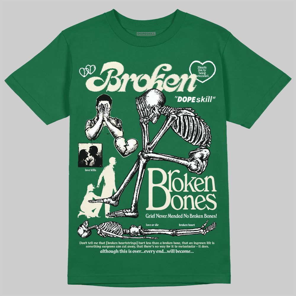 Pine Green 13s superstreetwear T-Shirt Broken Bones Graphic