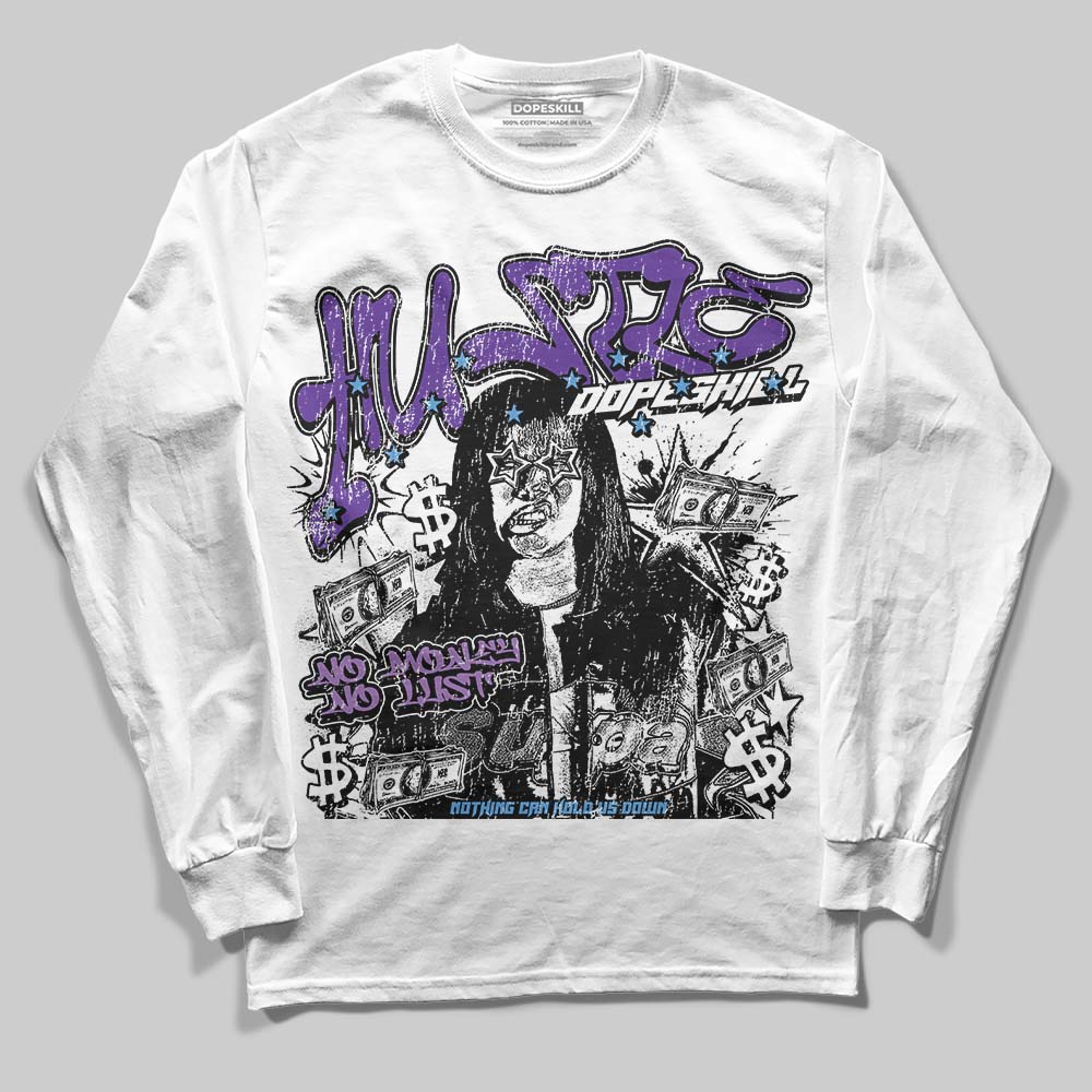 PURPLE Collection superstreetwear Long Sleeve T-Shirt No Money No Lust Graphic